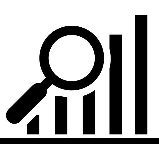 data-search-interface-symbol-of-a-bars-graphic-with-a-magnifier-tool